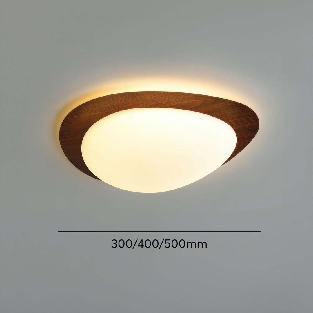 Modern Pebble Wood Grain LED Ceiling Light