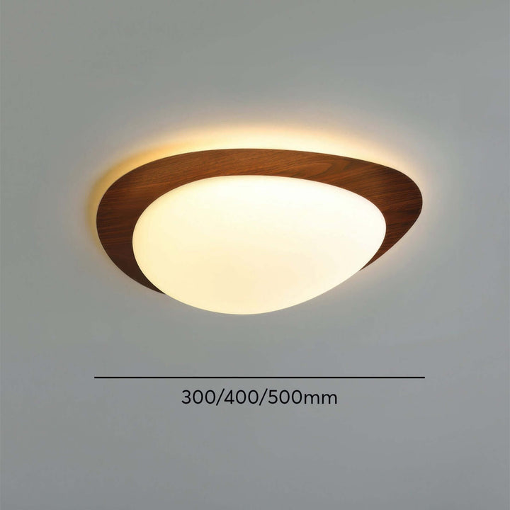 Modern Pebble Wood Grain LED Ceiling Light