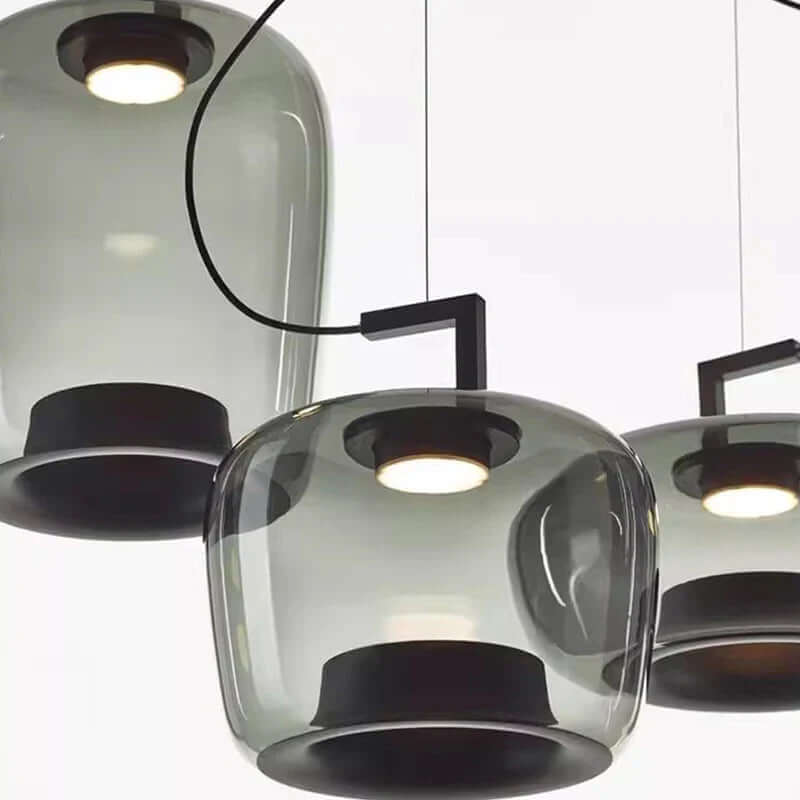 Modern Glass Pendant Light with LED