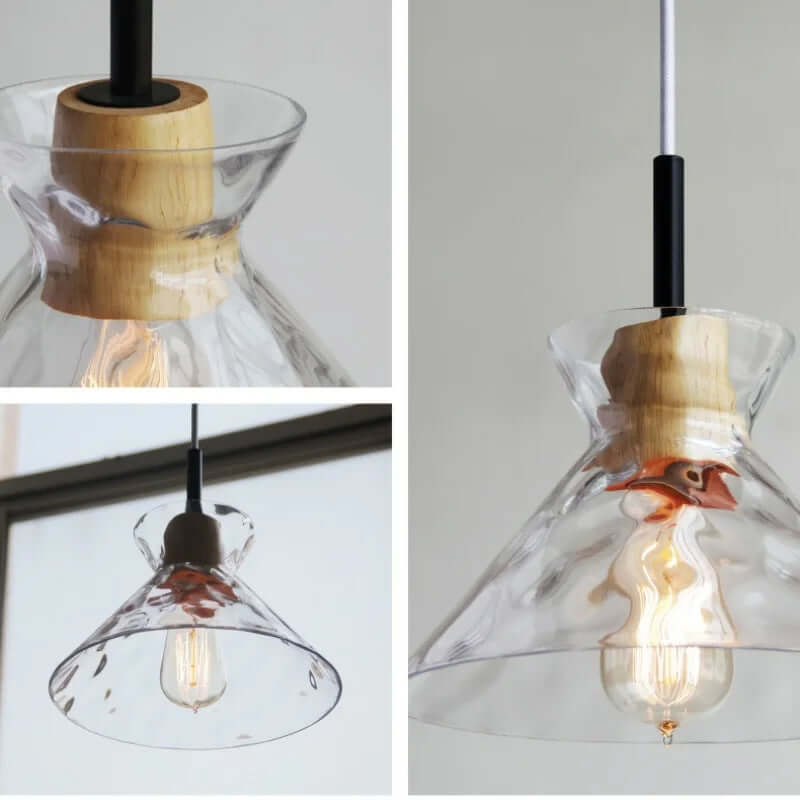 Modern Glass Pendant Light Fixture Hanging Lamp