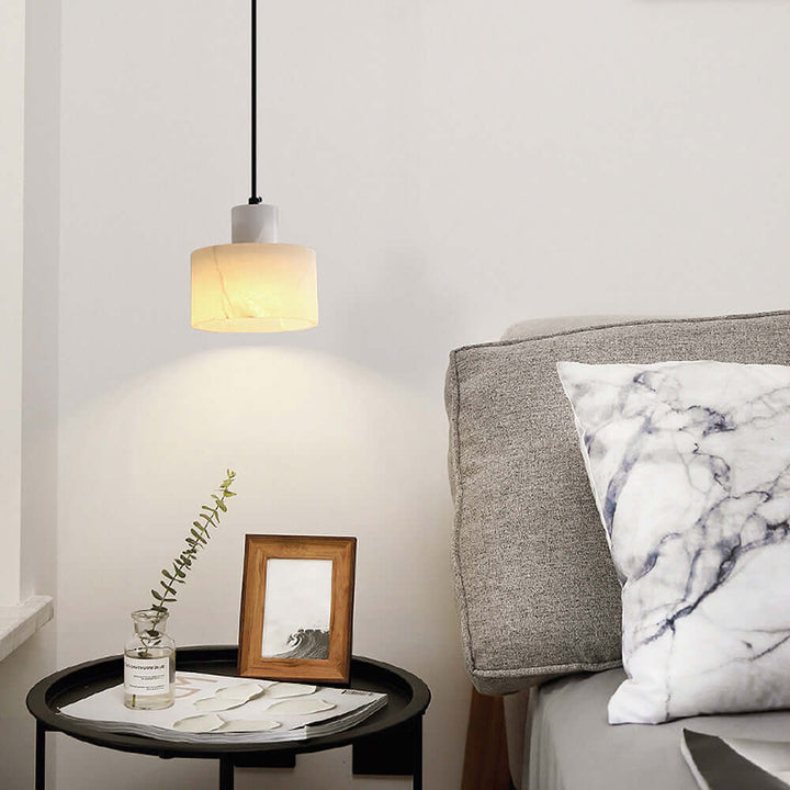 Modern White Marble Pendant Light