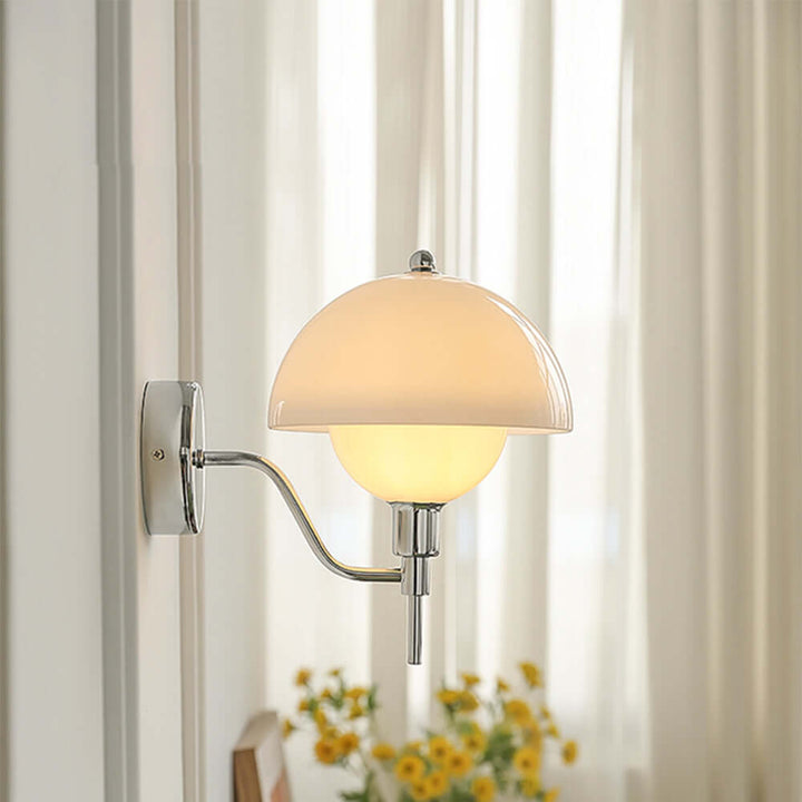 Elegant Mushroom Glass Wall Light