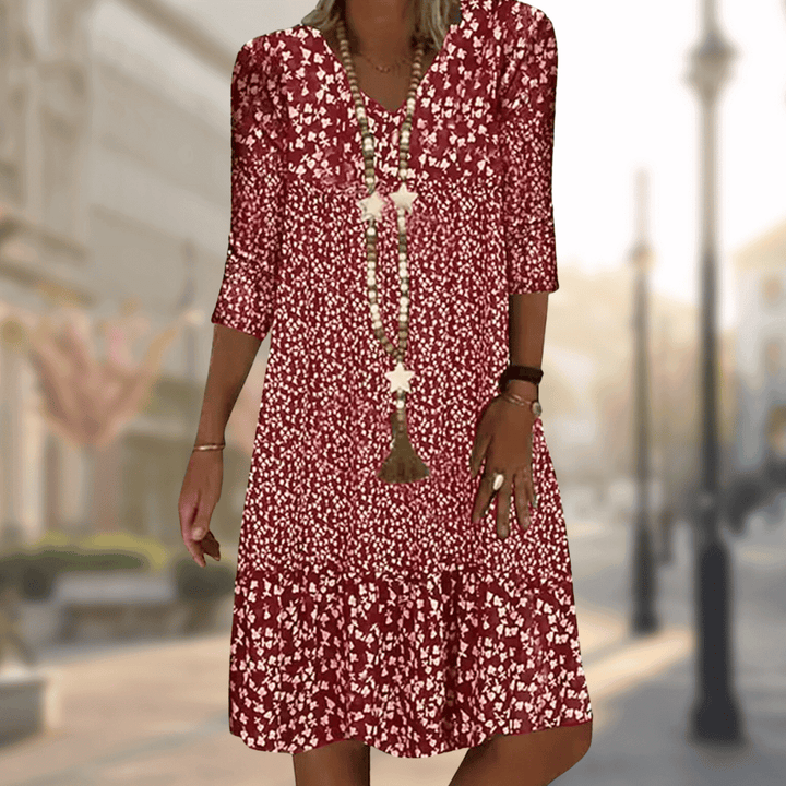 Floral Print Midi Dress - Summer Comfort