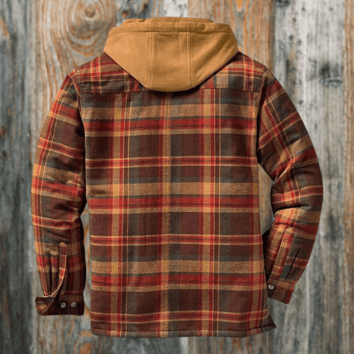 Men's Casual Checkered Jacket - Spring & Fall Regular Fit