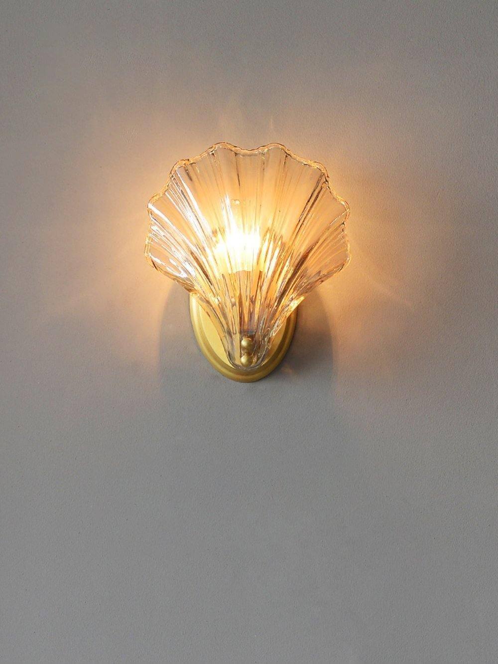 Seashell Wall Light Fixture, Nautical Decor, 20cm