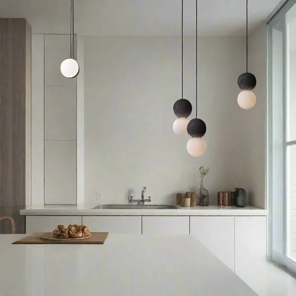 Modern Pendant Lamp with Volcanic Rock Diffuser