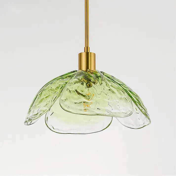 Elegant Glass Flower Petal Pendant Light