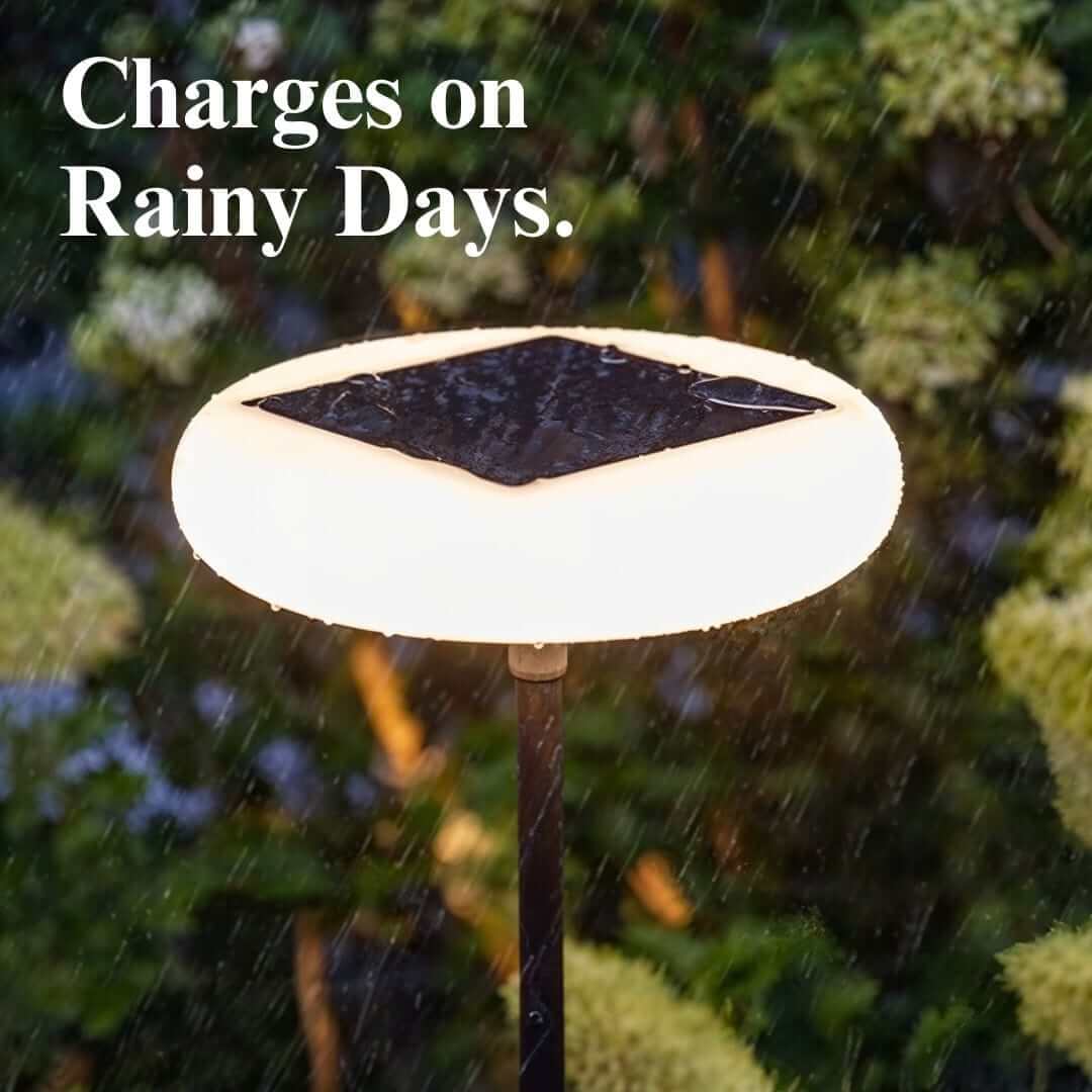 Solar Garden Lamp Outdoor, Metal & Acrylic, Dia 30cm