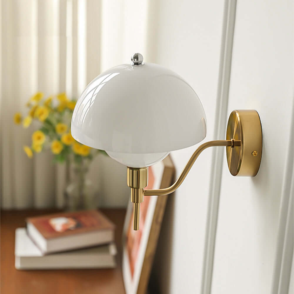 Elegant Mushroom Glass Wall Light