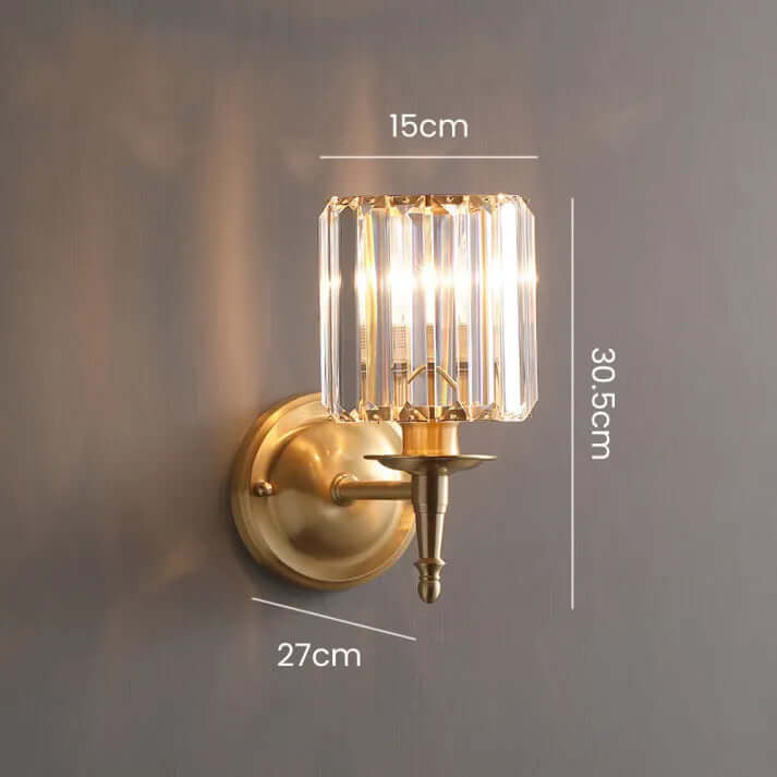 Vintage Crystal Wall Light Fixture