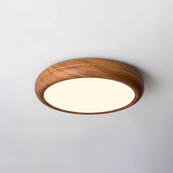 Modern Wood Grain LED Ceiling Light Fixture
