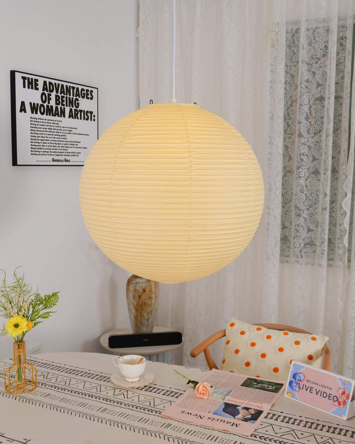 Japanese Pendant Lamp with Wire