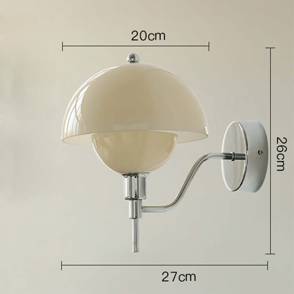 Elegant Mushroom Glass Wall Light
