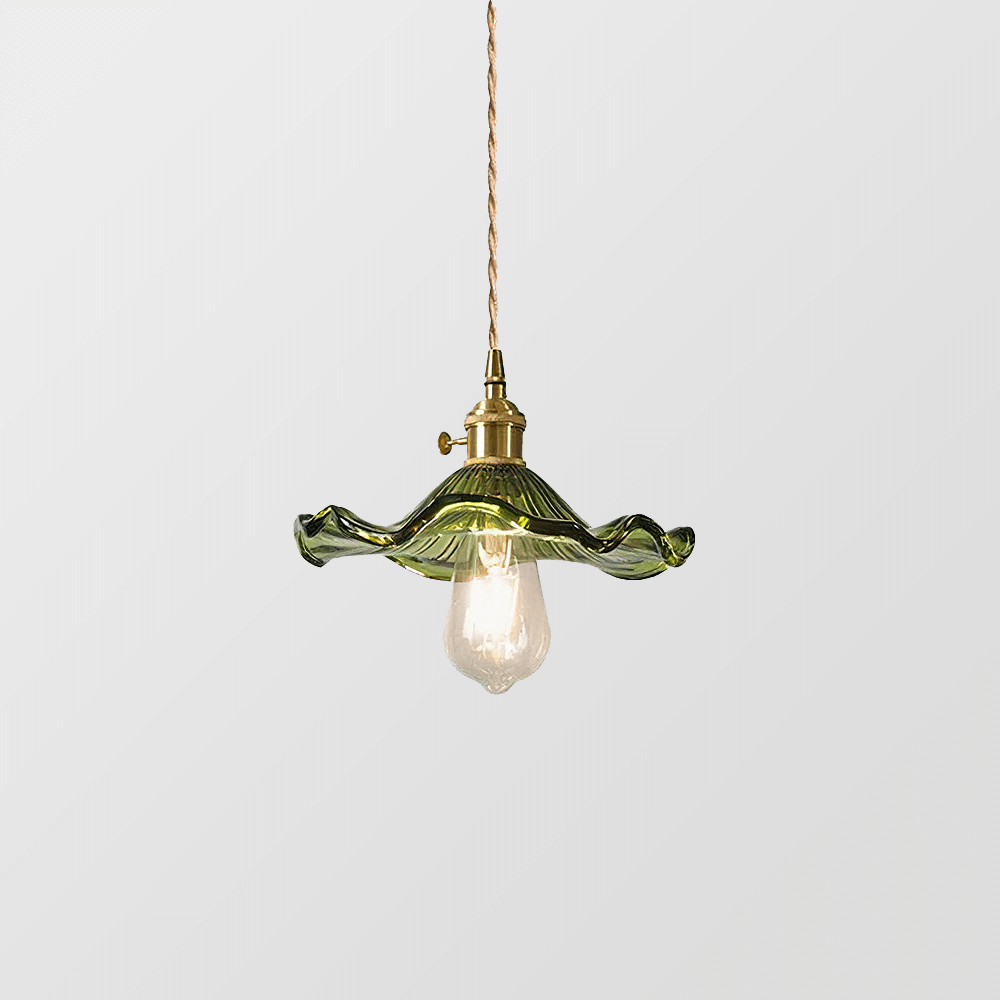Floral Glass Pendant Light