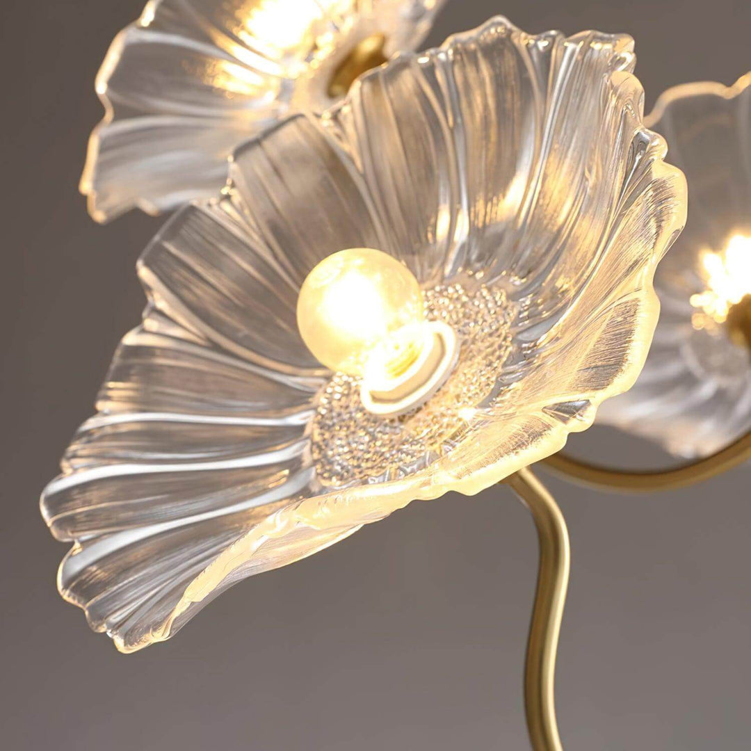 Elegant Frosted Glass Flower Chandelier
