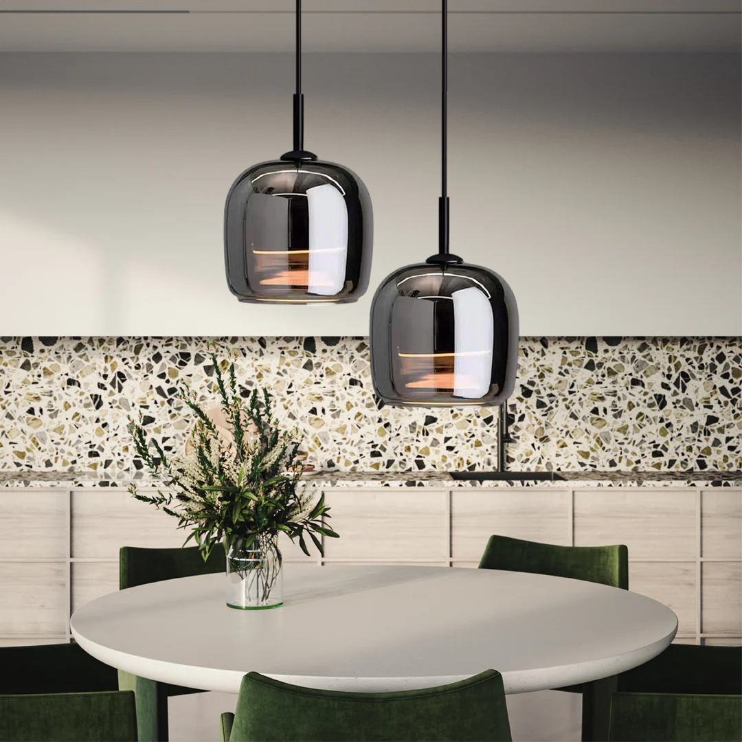 Modern Black Glass Pendant Light