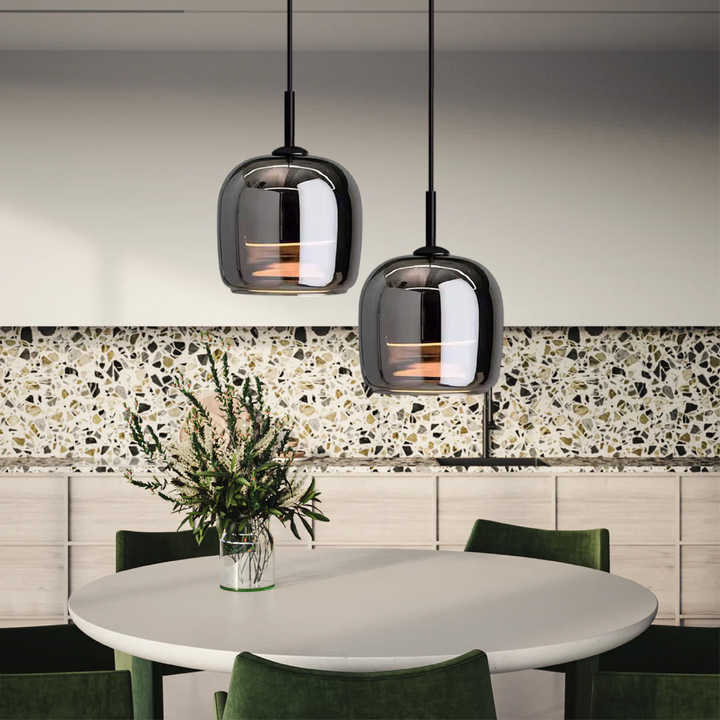Modern Black Glass Pendant Light