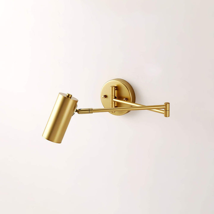 Adjustable Metal Swing Arm Wall Lamp with Integrated LED