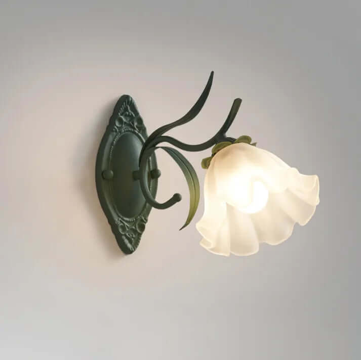 Floral Wall Lamp, Iron & Acrylic, 22cm