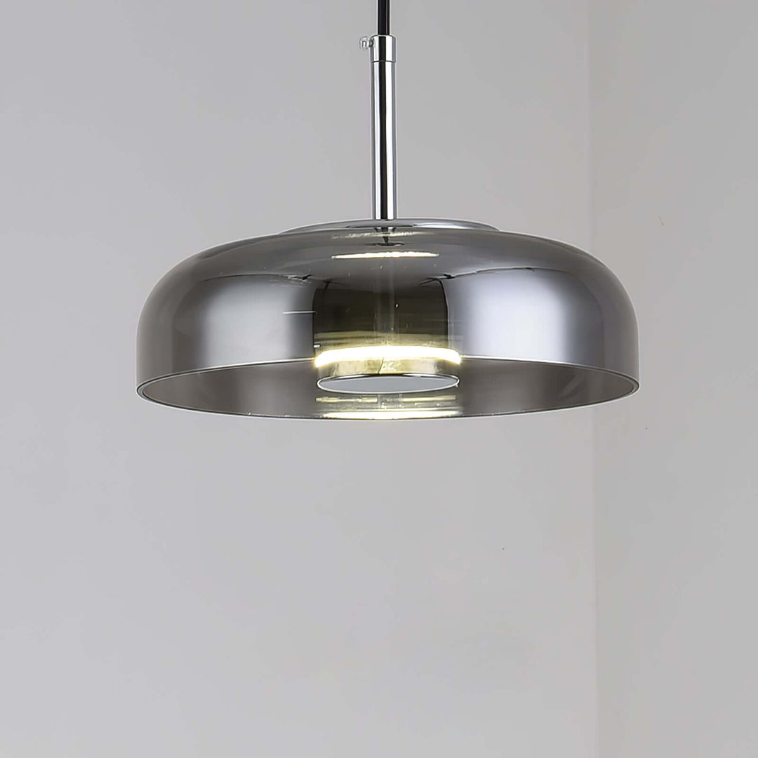 Modern Brass & Glass Pendant Light