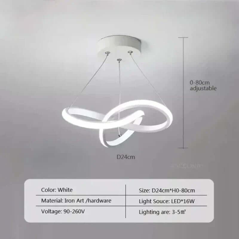 Modern LED Ceiling Light with Remote, 24cm