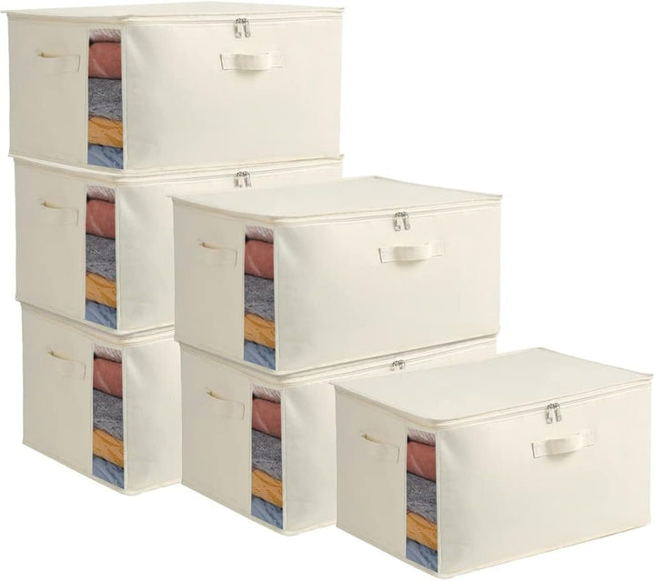 Canvas bedding storage bag with handles, ideal for blankets, duvets & pillows.
