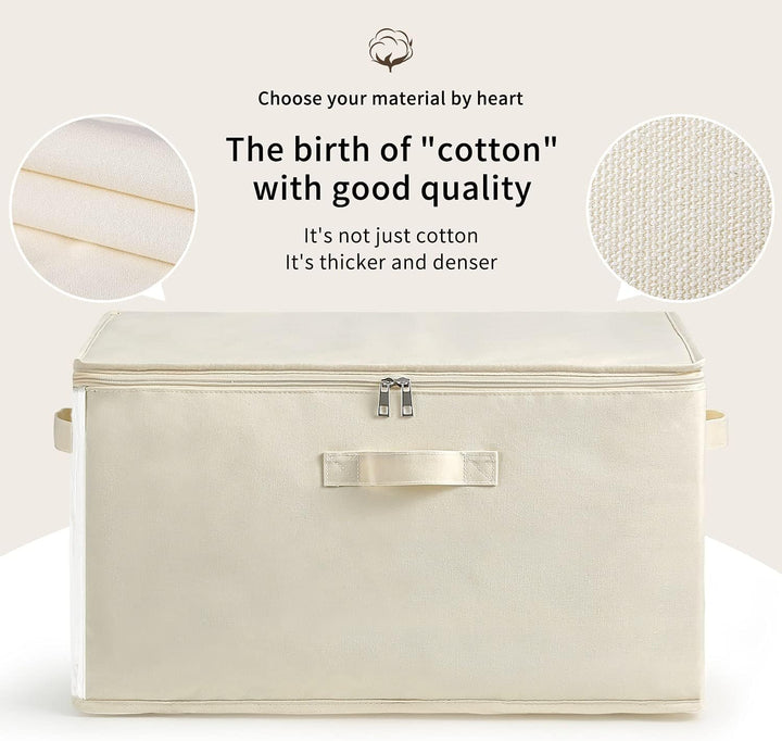 Efficient home organization with canvas organizer set, featuring dual zippers and handles.