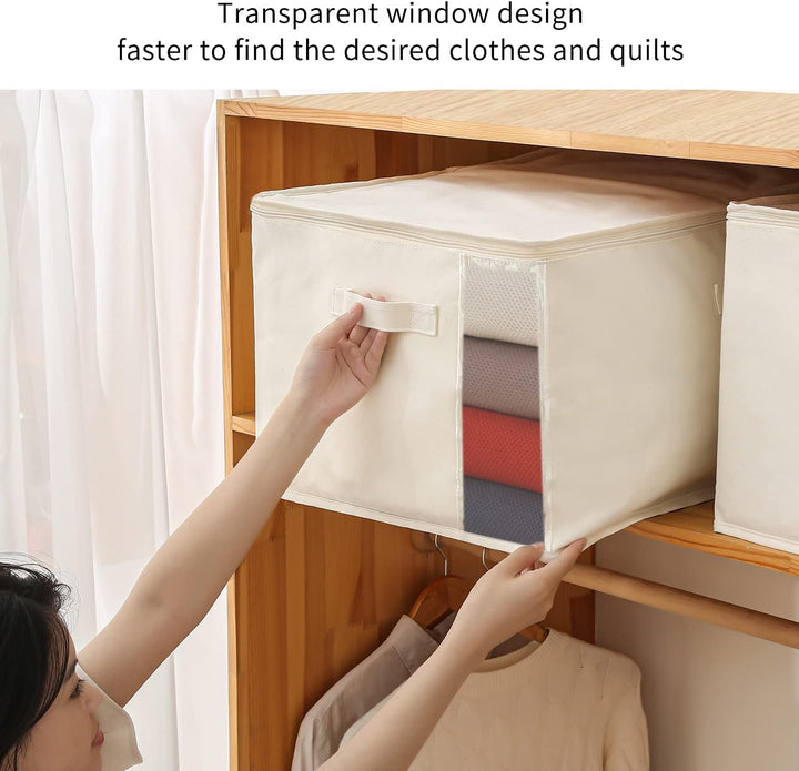 High-quality canvas storage set for organized clothes and efficient space management.