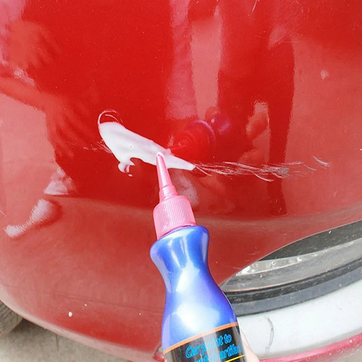 Applying Car Deep Scratch Remover & Paint Restorer Kit. Effective car care for swirl marks, scratches & paint repair.