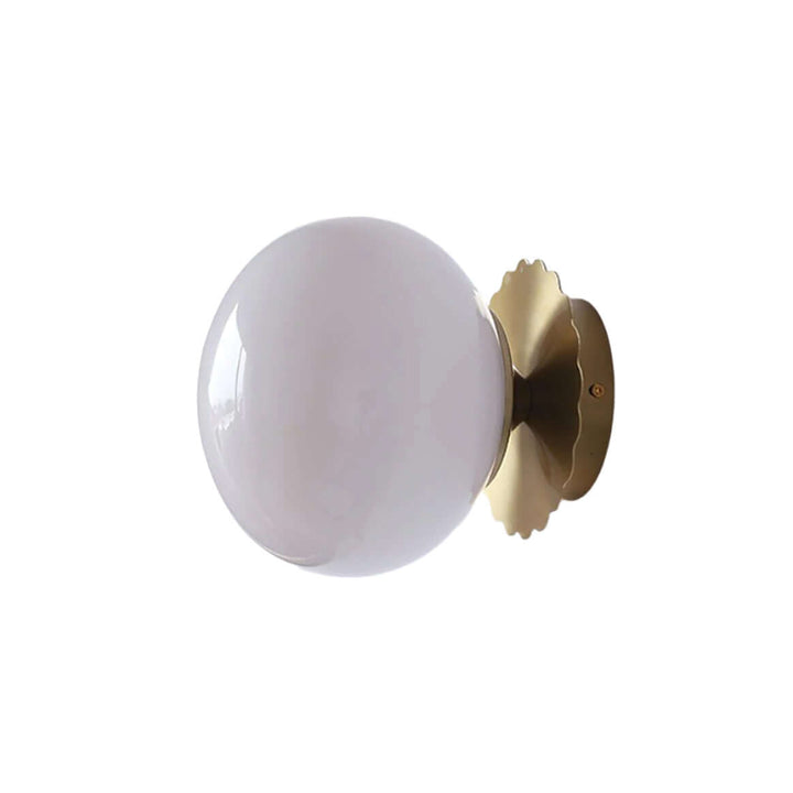Pink Glass & Metal Sconce Light - 20cm