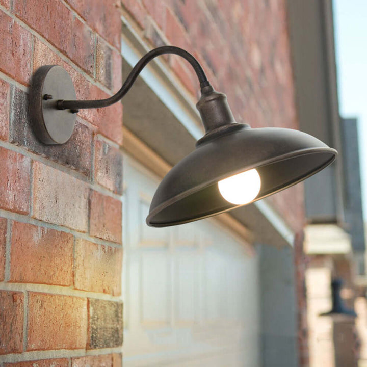 Rustic Outdoor Wall Lamp Antique Brass IP65