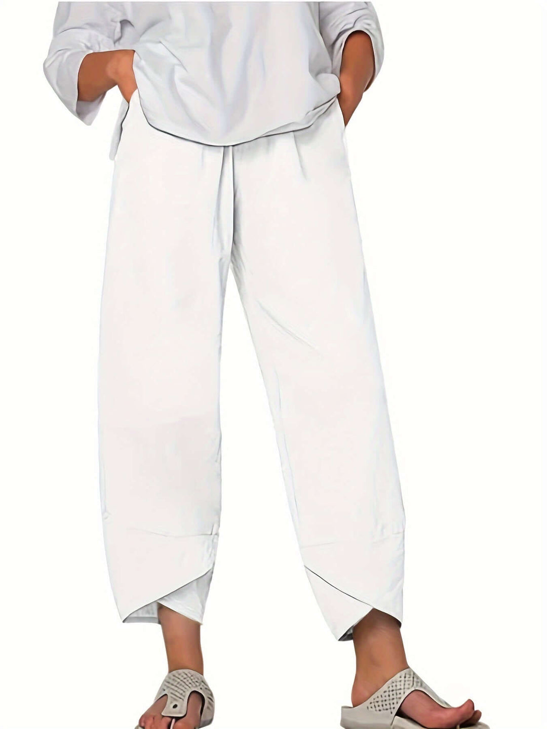 Women's Cropped Wide-Leg Trousers