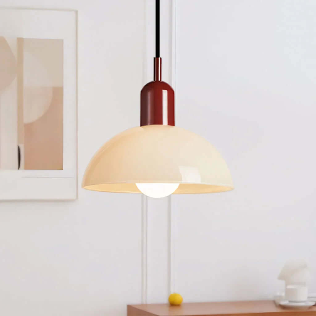 Colorful Glass Bowl Pendant Light