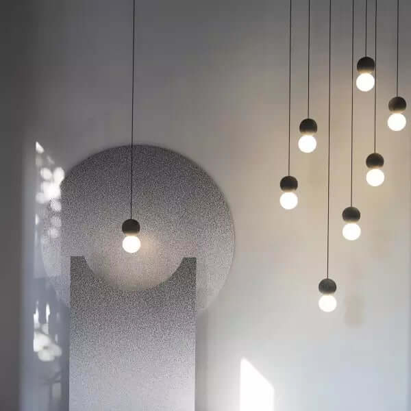 Modern Pendant Lamp with Volcanic Rock Diffuser