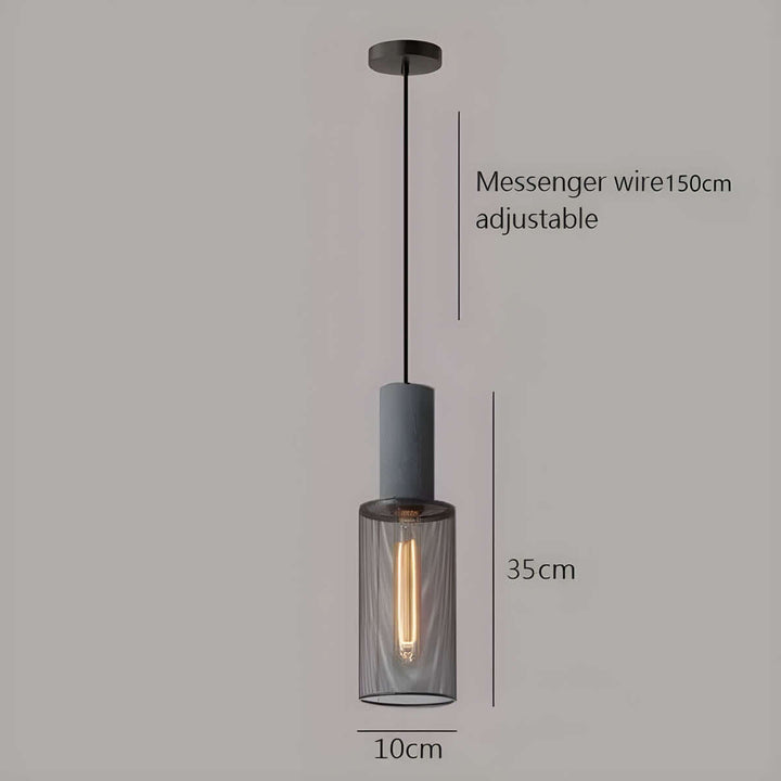 Industrial Pendant Light Concrete & Iron Ceiling Lamp