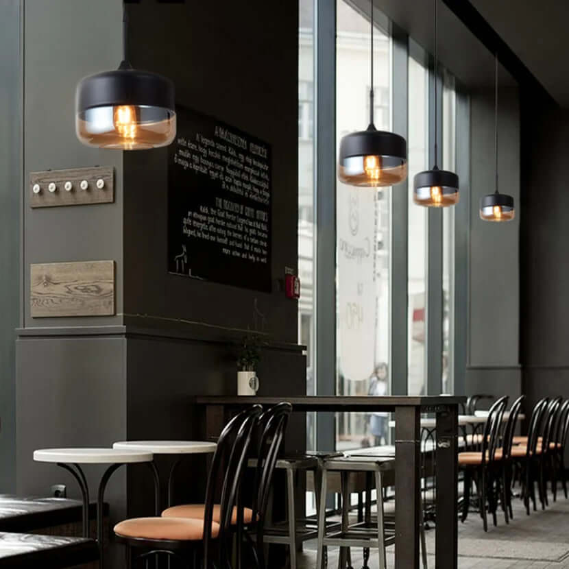 Elegant Glass Pendant Light with Adjustable Cable