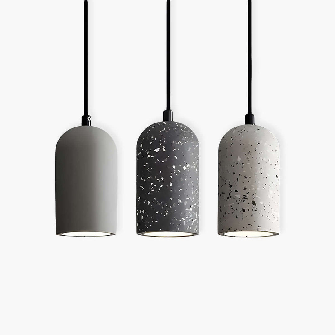 Modern Concrete Pendant Light - 9.6cm Dia x 18.5cm H