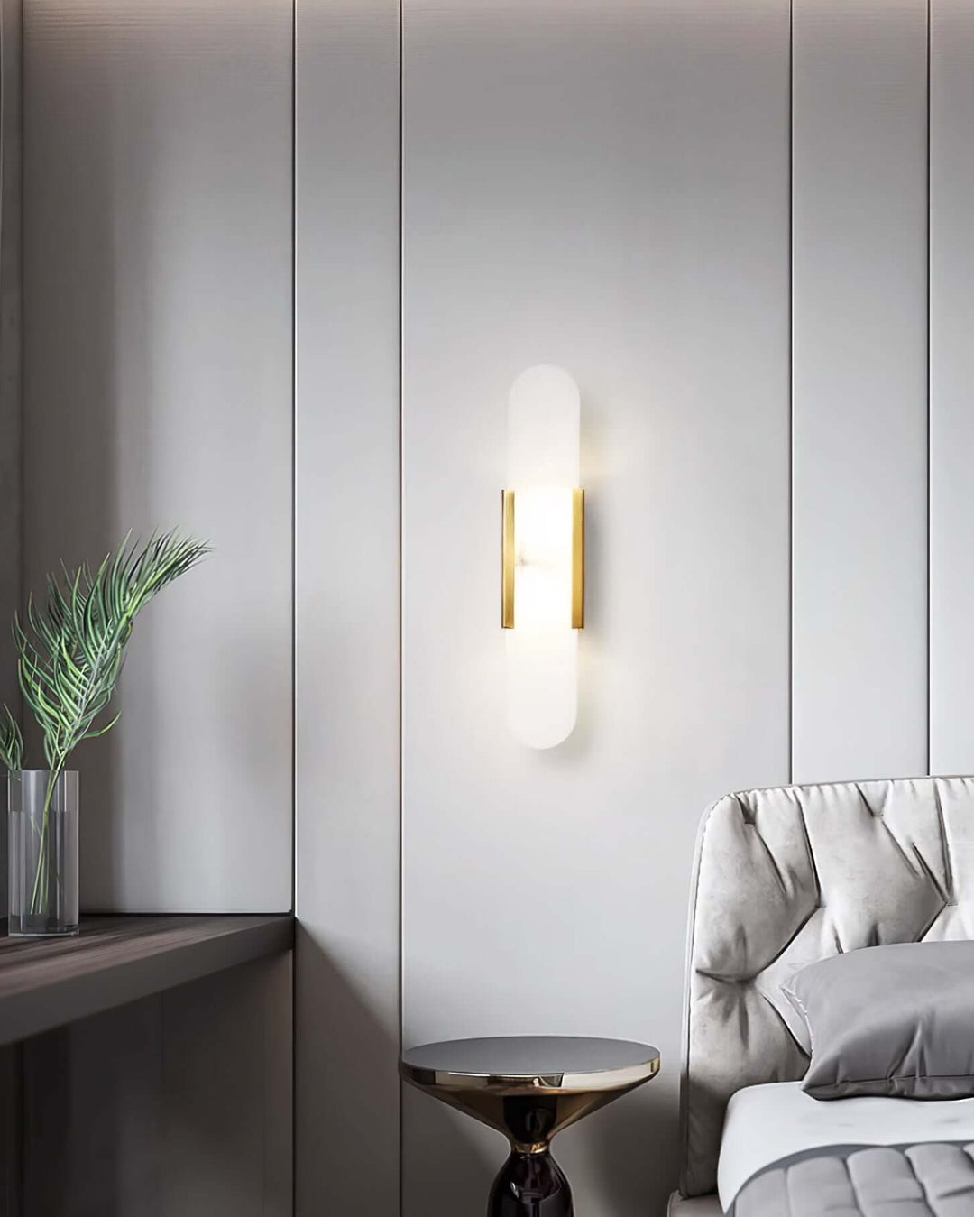 Elongated Alabaster Wall Lamp