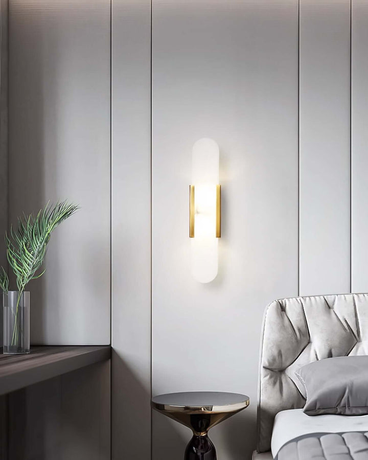Elongated Alabaster Wall Lamp