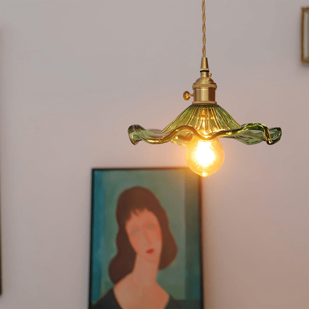 Floral Glass Pendant Light