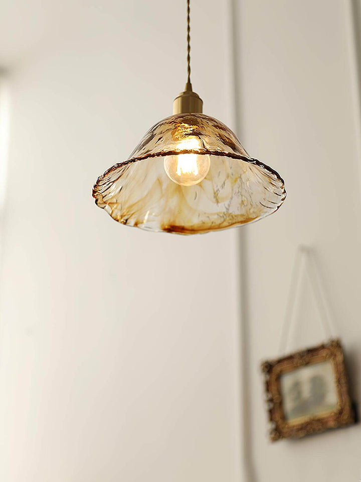 Brown Glass Pendant Light Fixture