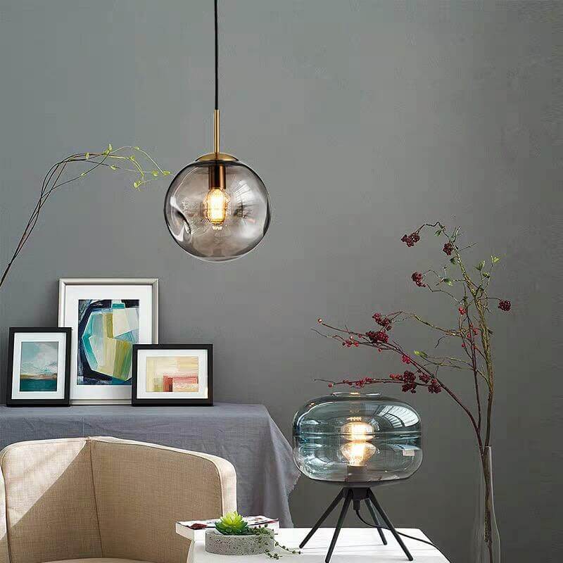 Modern Glass Sphere Pendant Light
