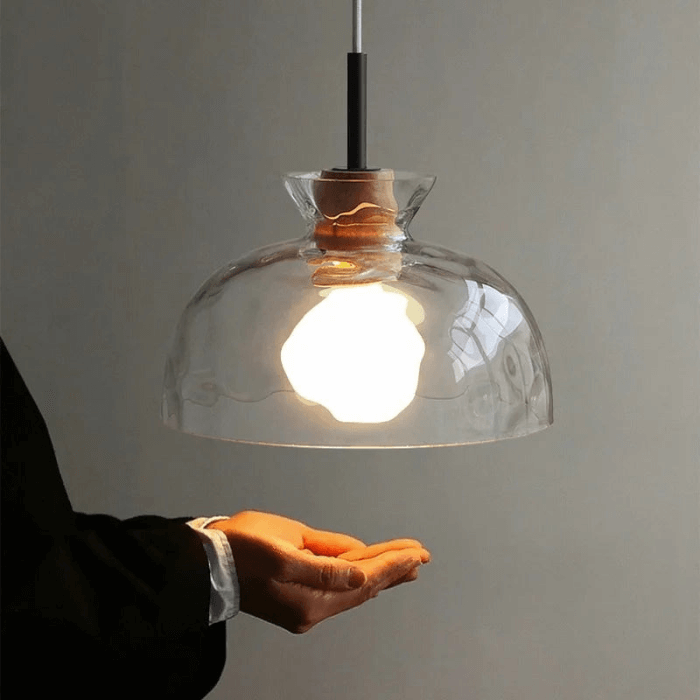Modern Glass Pendant Light Fixture Hanging Lamp