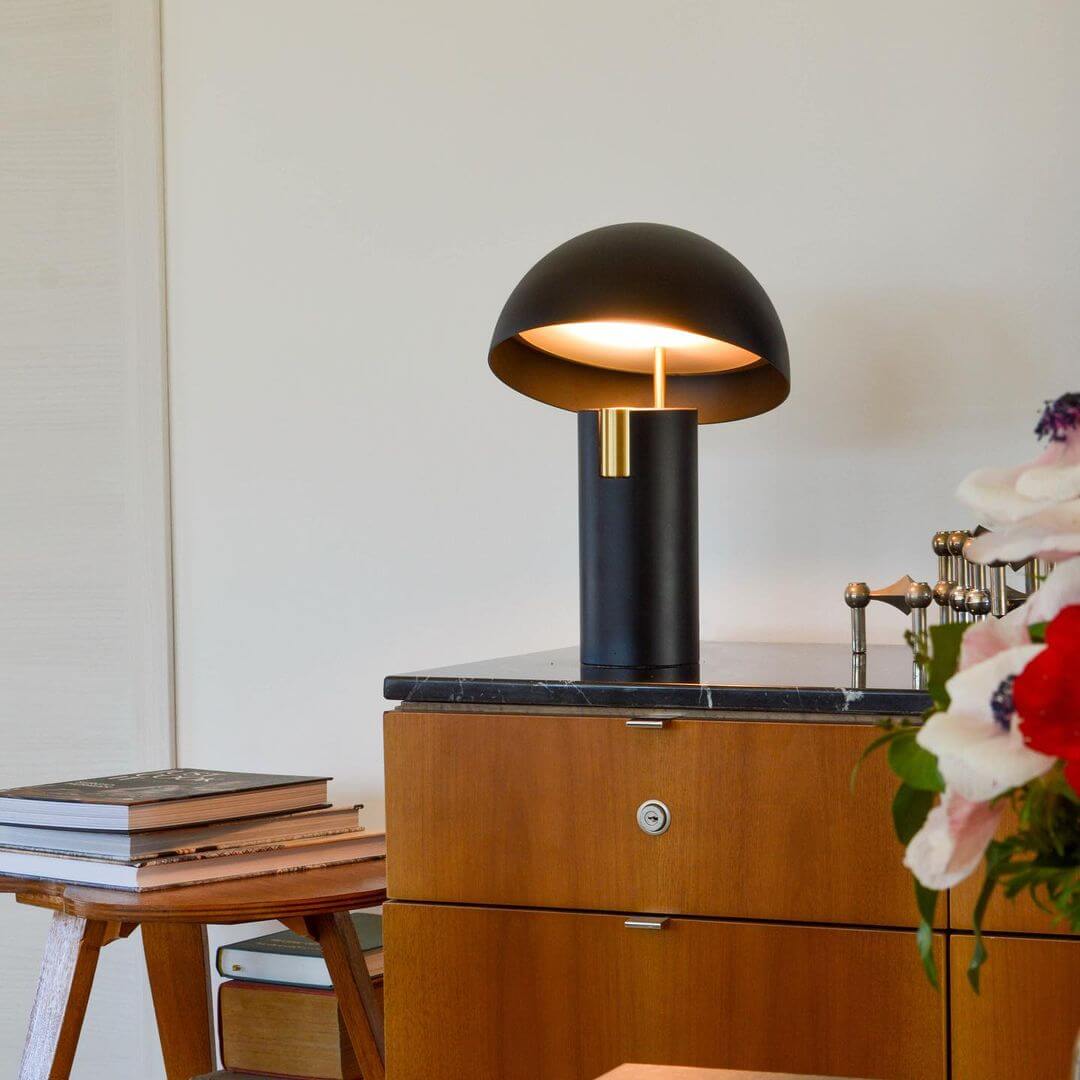 Modern Rotating Cylinder Table Lamp with LED