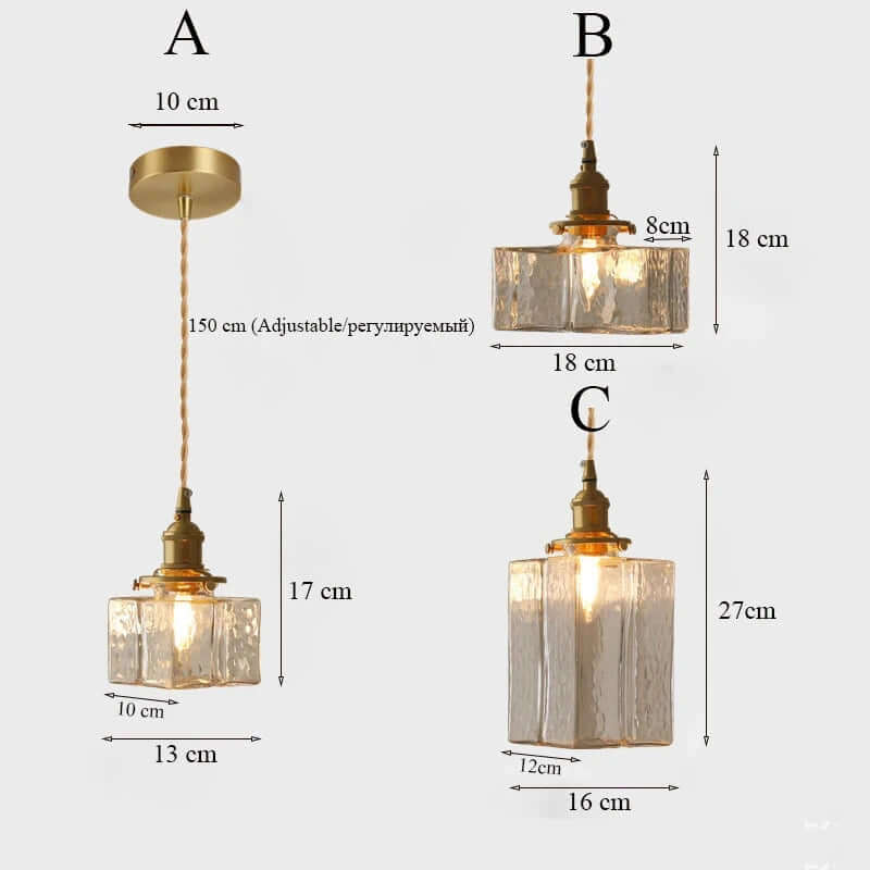 Retro Hanging Glass Lamp