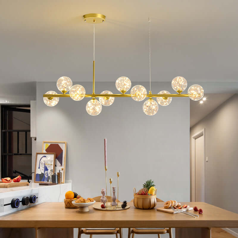 Elegant Glass & Iron Pendant Light