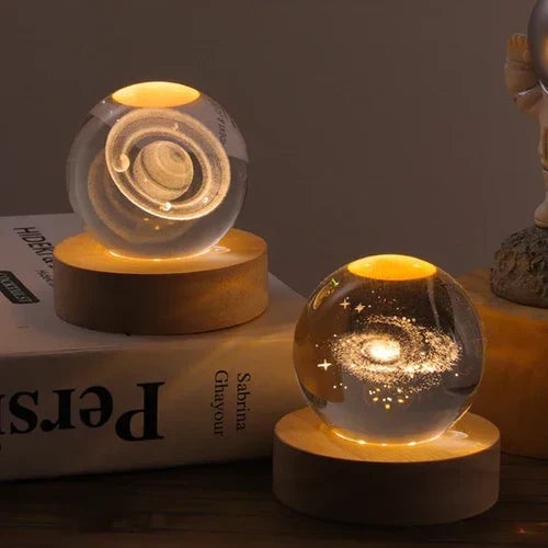 Stylish CelestialGlow Luminous Sphere, captivating cosmic decor piece & ambient light for modern homes.