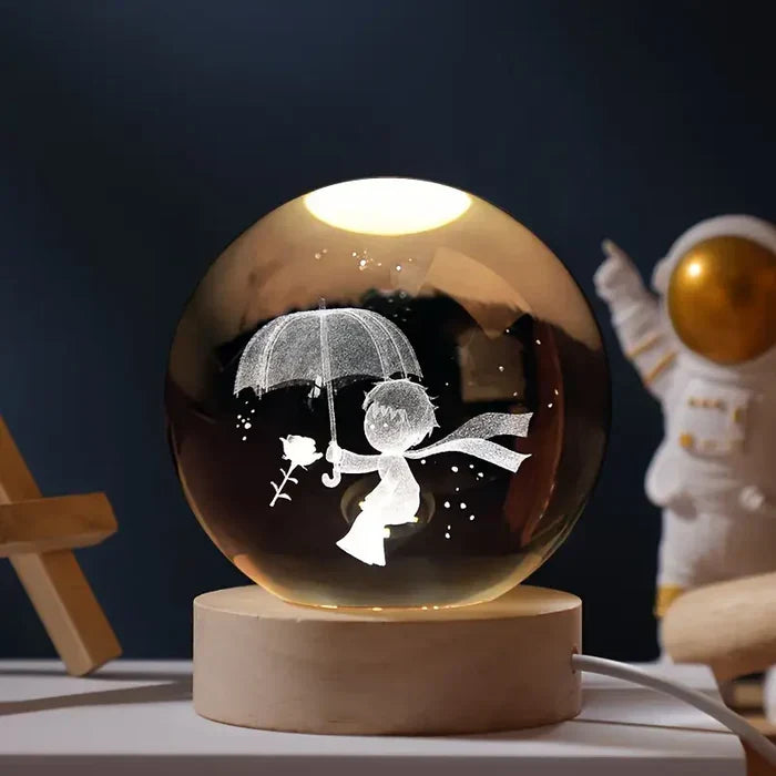 Magical CelestialGlow Luminous Sphere, creating ambient light; a mesmerizing cosmic desk lamp.