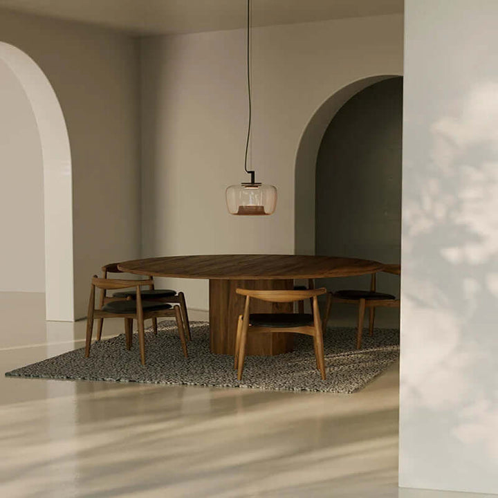 Modern Glass Pendant Light with LED
