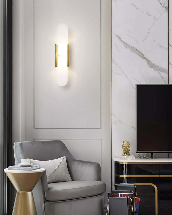 Elongated Alabaster Wall Lamp